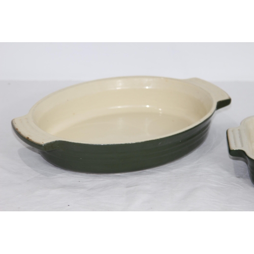 208 - 2 X LE CREUSET OVEN DISHES 
28 X 18.5CM