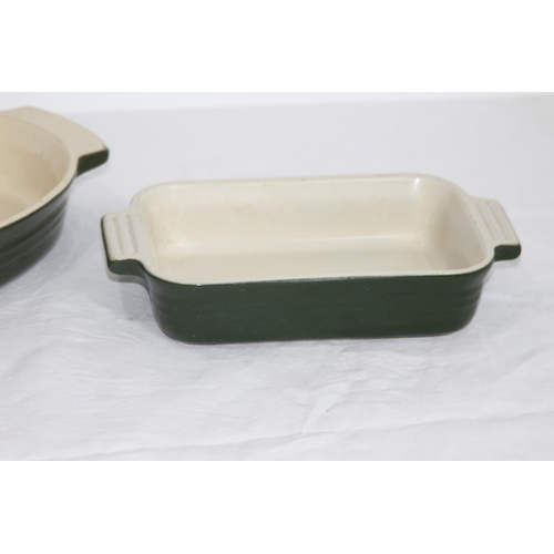 208 - 2 X LE CREUSET OVEN DISHES 
28 X 18.5CM