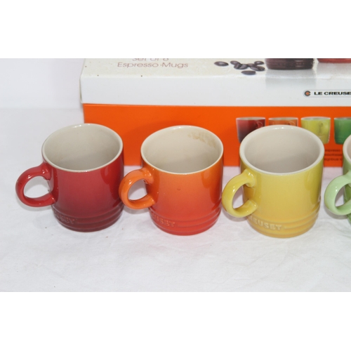 222 - SET OF 6 LE CREUSET ESPRESSO CUPS