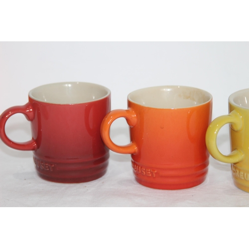 222 - SET OF 6 LE CREUSET ESPRESSO CUPS