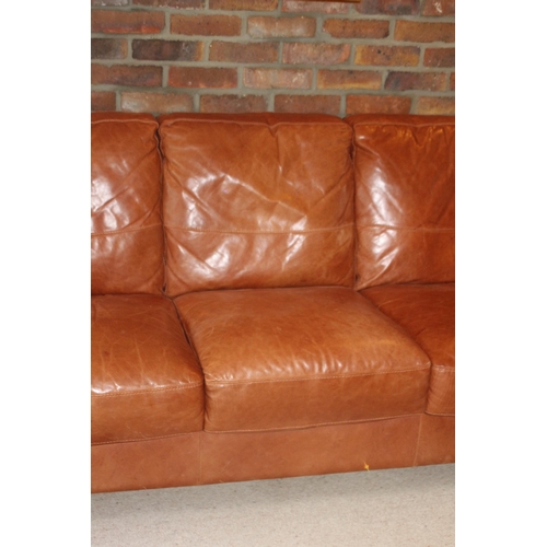 4 - SOFITALIA INTERNATIONAL THREE SEATER LEATHER SOFA
209 X 90 X 85CM