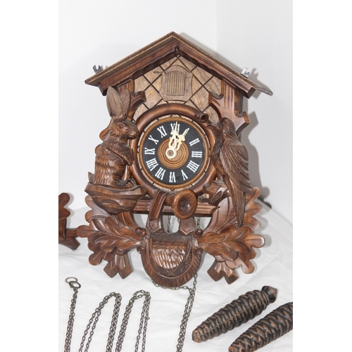 266 - VINTAGE Black Forest CUCKOO CLOCK WITH REGULA MOVEMENT 
38 X 20CM