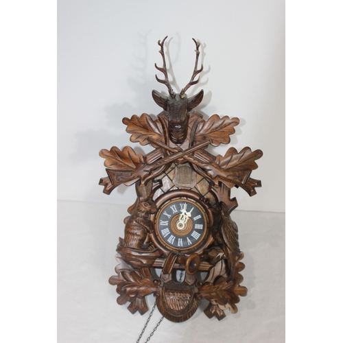 266 - VINTAGE Black Forest CUCKOO CLOCK WITH REGULA MOVEMENT 
38 X 20CM