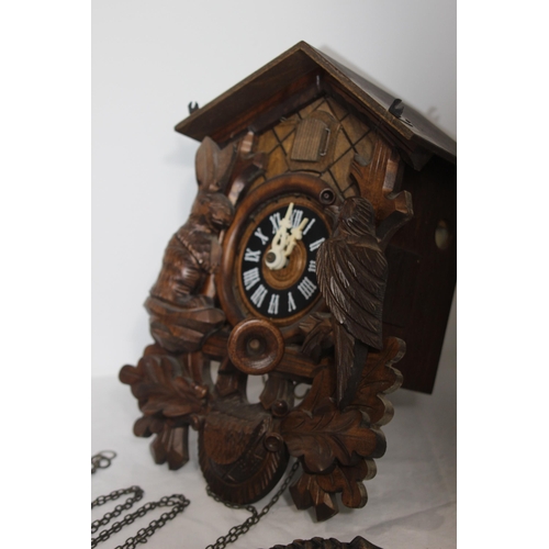 266 - VINTAGE Black Forest CUCKOO CLOCK WITH REGULA MOVEMENT 
38 X 20CM