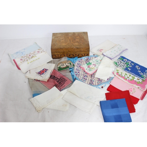 296 - VINTAGE BOX AND HANDKERCHIEFS