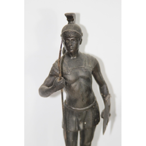 297 - 2 X SPELTER ROMAN SOLDIER FIGURES - ONE A/F
43CM