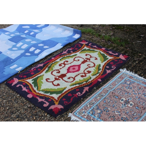 84 - 3 X MODERN RUGS 
110 X 56CM