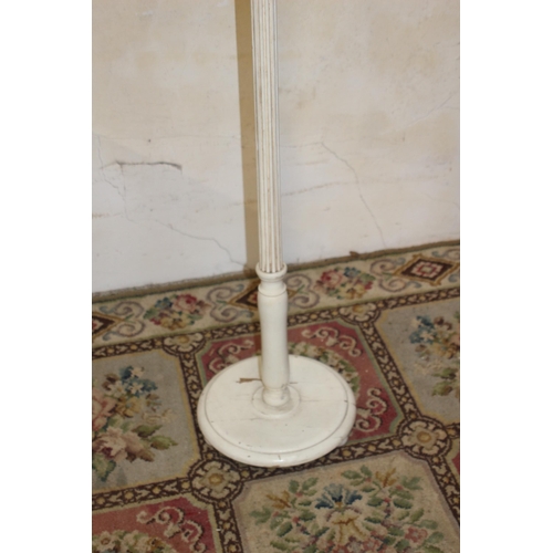 114 - 4 X WHITE WOODEN STANDARD LAMP BASES 
157CM