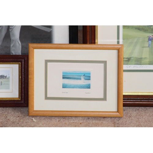 135 - QUANTITY OF 11 GOLF PICTURES 
60 X 40CM