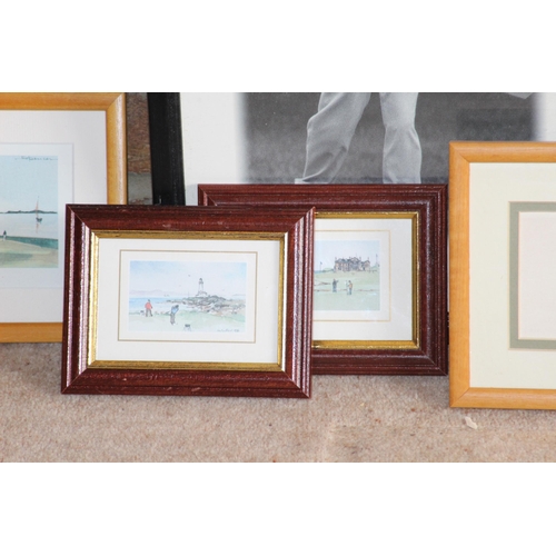 135 - QUANTITY OF 11 GOLF PICTURES 
60 X 40CM