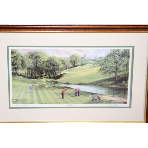 135 - QUANTITY OF 11 GOLF PICTURES 
60 X 40CM