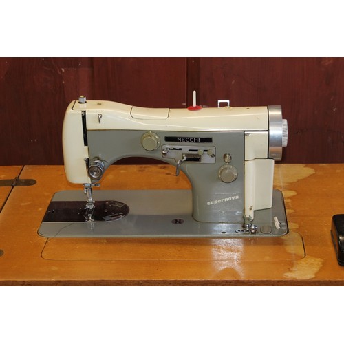 80 - VINTAGE NECCHI SUPERNOVA SEWING MACHINE TABLE 
75 X 43 X 85CM