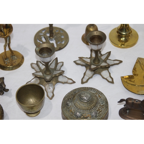 330 - QUANTITY OF INTERESTING BRASS ITEMS