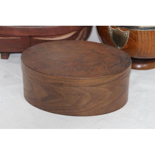 341 - WOODEN TRUG, BOX ETC