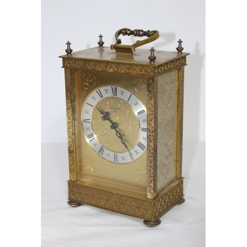 345 - VINTAGE CARRIAGE CLOCK AND TWO OTHERS