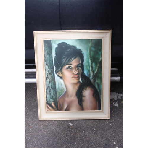 170 - VINTAGE 1960'S J H LYNCH OF TINA FRAME PICTURE 
71 X 57CM