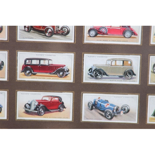 174 - 2 X FRAMED COLLECTION OF CIGARETTE CARDS 
62 X 61.5CM