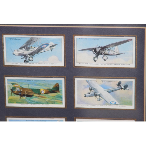 174 - 2 X FRAMED COLLECTION OF CIGARETTE CARDS 
62 X 61.5CM