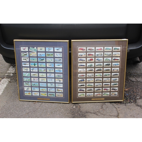 174 - 2 X FRAMED COLLECTION OF CIGARETTE CARDS 
62 X 61.5CM