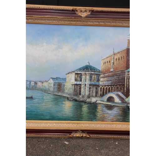 175 - LARGE SIGNED OIL ON CANVAS OF VENICE 
142 X 81.5CM