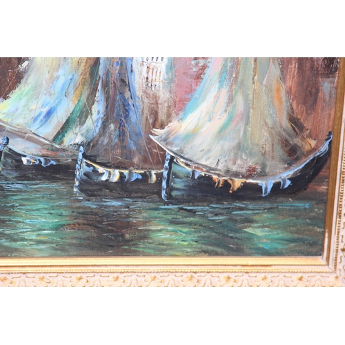 175 - LARGE SIGNED OIL ON CANVAS OF VENICE 
142 X 81.5CM