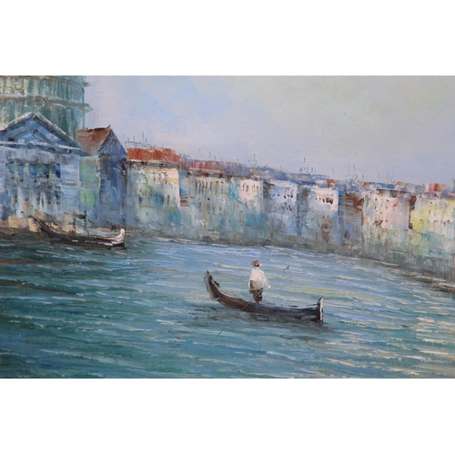 175 - LARGE SIGNED OIL ON CANVAS OF VENICE 
142 X 81.5CM