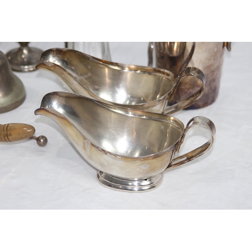 385 - QUANTITY OF INTERESTING SILVER PLATE AND PEWTER