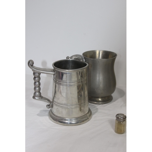 385 - QUANTITY OF INTERESTING SILVER PLATE AND PEWTER