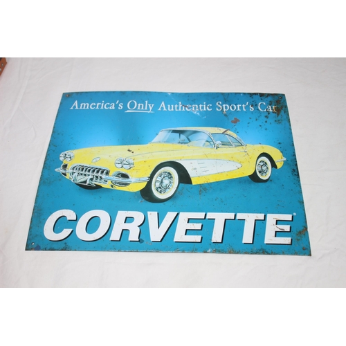 407 - 3 X TIN SIGNS 
41 X 32CM