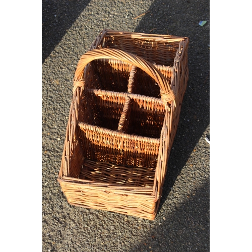 413 - QUANTITY OF WICKER BASKETS 
67 X 37 X 24CM