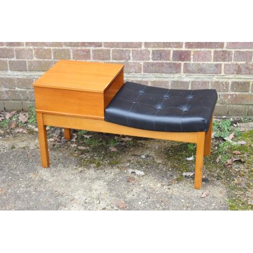 50 - RETRO TELEPHONE TABLE AND SIDE TABLE 
85 X 36 X 48CM