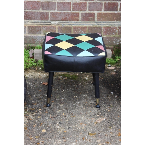 53 - 3 X RETRO FOOTSTOOLS 
54 X 34CM