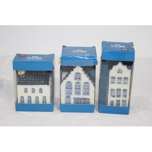 242 - QUANTITY OF VINTAGE KLM DECANTER HOUSES BY SIMON RYNBENDE TO INCLUDE BOXED 7, 35, 45, 46, 48, 49 AND... 