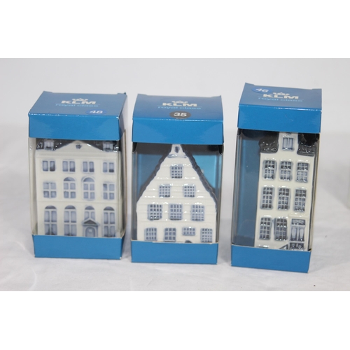 242 - QUANTITY OF VINTAGE KLM DECANTER HOUSES BY SIMON RYNBENDE TO INCLUDE BOXED 7, 35, 45, 46, 48, 49 AND... 