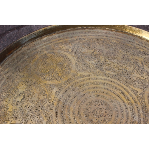 58 - EASTERN BRASS TRAY TABLE 
65 X 50CM