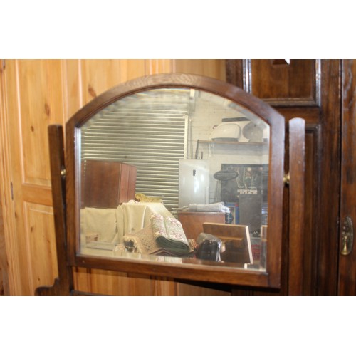 61 - EDWARDIAN WARDROBE AND DRESSING TABLE CHEST OF DRAWERS