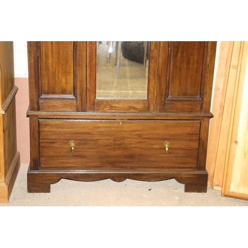 61 - EDWARDIAN WARDROBE AND DRESSING TABLE CHEST OF DRAWERS