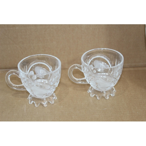 248 - VINTAGE GLASS PUNCH BOWL AND GLASSES 
36CM