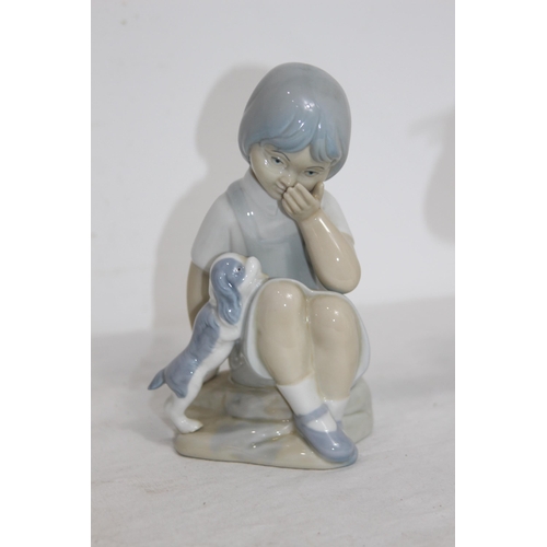 253 - 4 X FIGURES IN THE STYLE OF LLADRO 
18CM