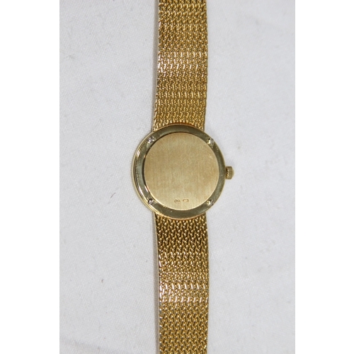 879 - VINTAGE LADIES OMEGA 18K GOLD WATCH BOXED