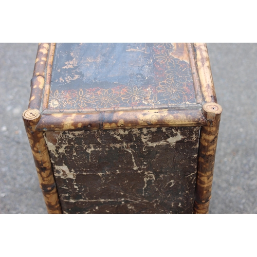 19 - ANTIQUE 19TH CENTURY JAPANESE TIGER BAMBOO OPEN CABINET BOOKCASE ORIGINAL DECOR
76 X 75 X 33CM