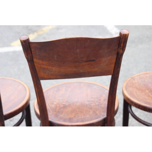 20 - 4 X OLD VINTAGE THONET BENTWOOD CAFE DINING CHAIRS
42 X 42 X 90CM