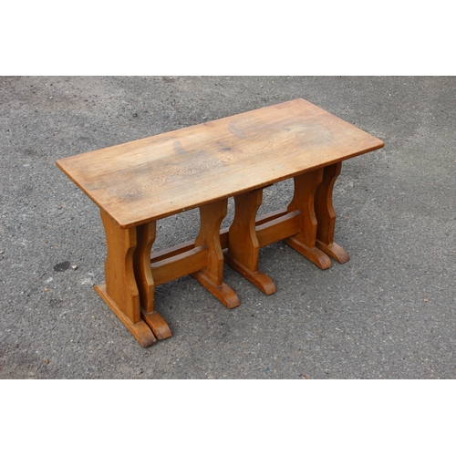 30 - PINE NEST OF TABLES COFFEE TABLE 
68 X 38 X 42CM