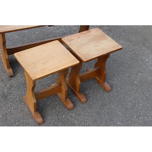 30 - PINE NEST OF TABLES COFFEE TABLE 
68 X 38 X 42CM