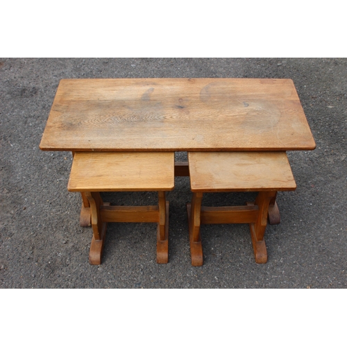 30 - PINE NEST OF TABLES COFFEE TABLE 
68 X 38 X 42CM