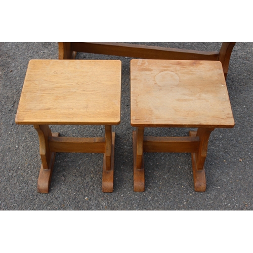 30 - PINE NEST OF TABLES COFFEE TABLE 
68 X 38 X 42CM