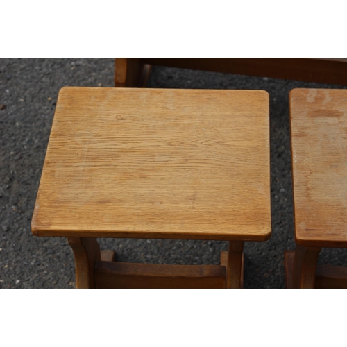 30 - PINE NEST OF TABLES COFFEE TABLE 
68 X 38 X 42CM