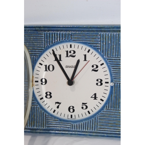 539 - VINTAGE GERMAN ANKRA  - JUNGHANS 50'S/ 60'S CERAMIC WALL CLOCK
22 X 3.5CM