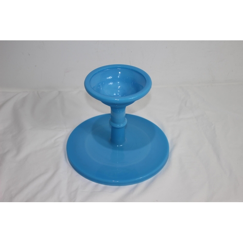 550 - 2 X MOSSER MILK GLASS CAKE STANDS - 12