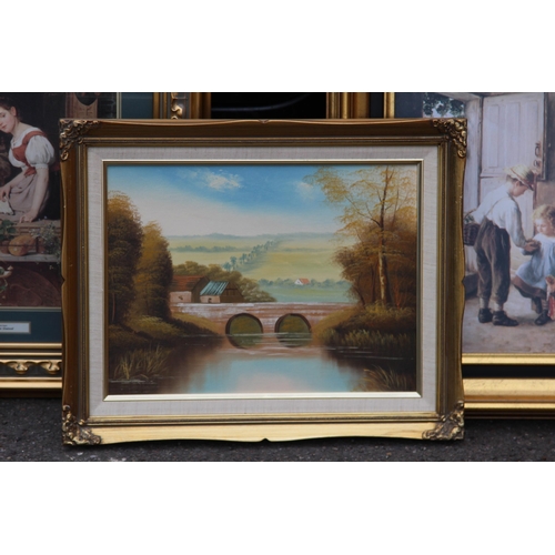 140 - QUANTITY OF GILT FRAMED PICTURES  x6
67 X 55CM